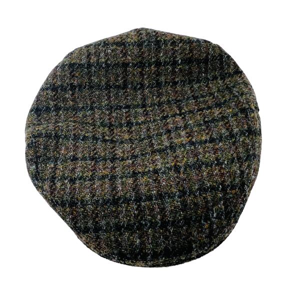 Vintage Harris Tweed Wool Cap Glencroft Brown Casual - Picture 1 of 4